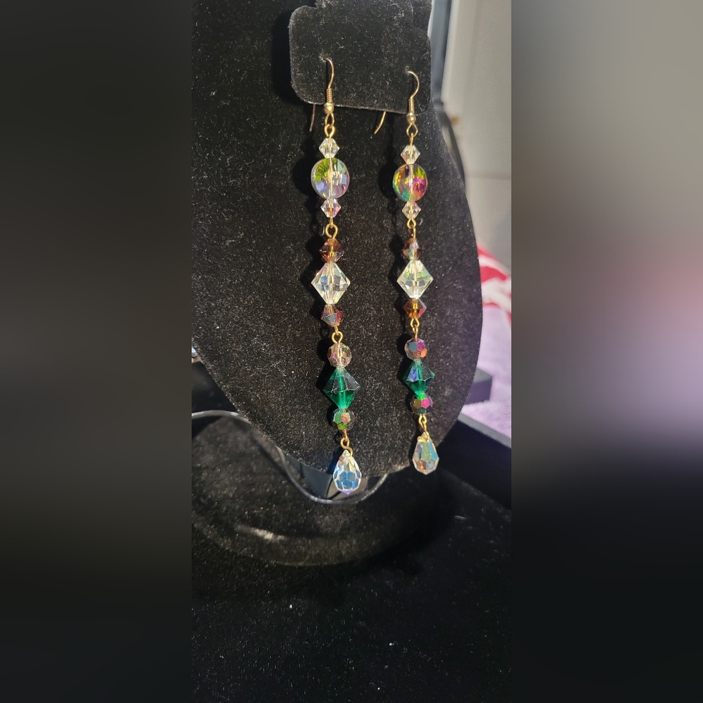 Handcrafted crystal earrings